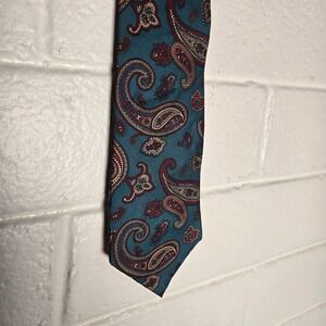 Vtg Neil Martin Silk Paisley Tie Mens Multicolor USA Italian Silk 3.5x58 Wedding